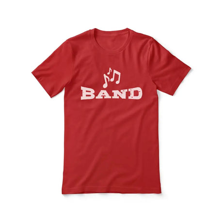 basic band with musician icon on a unisex t-shirt with a white graphic