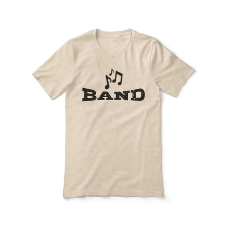 basic band with musician icon on a unisex t-shirt with a black graphic