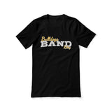 custom band mascot and musician name on a unisex t-shirt with a white graphic