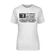 gymnastics mom horizontal flag on a unisex t-shirt with a black graphic