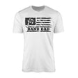 band dad horizontal flag on a mens t-shirt with a black graphic