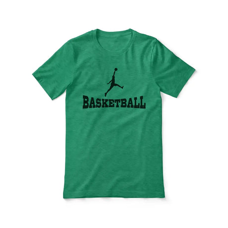 basic basketball with basketball player icon on a unisex t-shirt with a black graphic