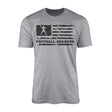 football grandpa horizontal flag on a mens t-shirt with a black graphic