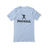 basic football with football player icon on a unisex t-shirt with a black graphic