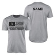 lacrosse grandpa horizontal flag with lacrosse player name on a mens t-shirt with a black graphic