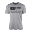 lacrosse grandpa horizontal flag on a mens t-shirt with a black graphic