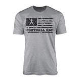 Football Dad Horizontal Flag on a Men's T-Shirt with a Black Graphic