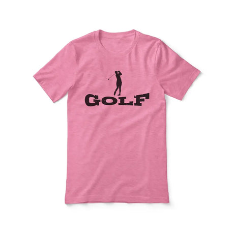 basic golf with golfer icon on a unisex t-shirt with a black graphic