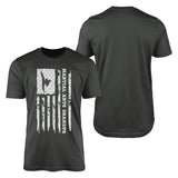 Martial Arts Grandpa Vertical Flag With Martial Artist Name on a Men's T-Shirt with a White Graphic