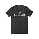 basic martial arts with martial artist icon on a unisex t-shirt with a white graphic