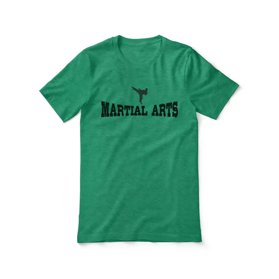 basic martial arts with martial artist icon on a unisex t-shirt with a black graphic