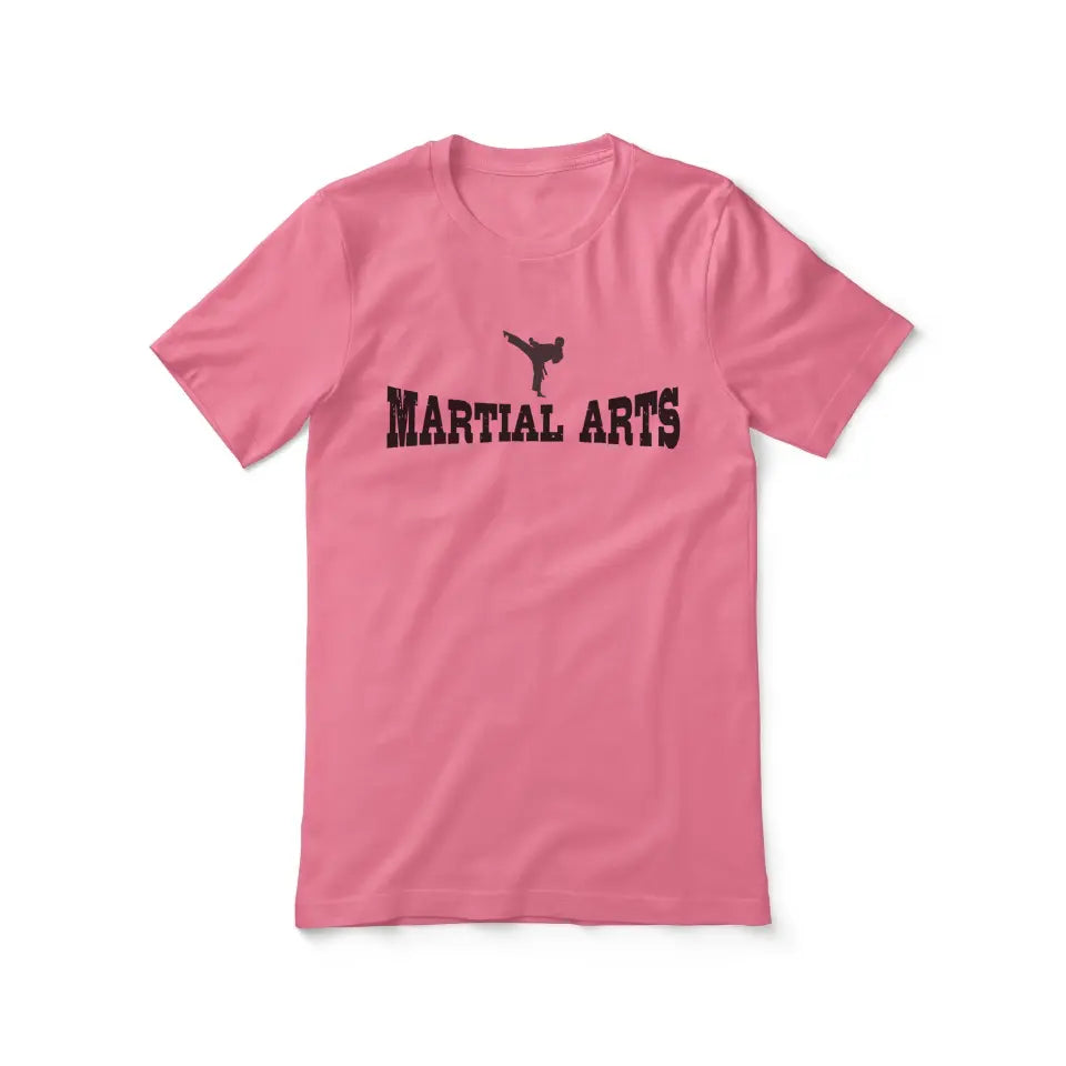 basic martial arts with martial artist icon on a unisex t-shirt with a black graphic