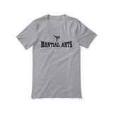 basic martial arts with martial artist icon on a unisex t-shirt with a black graphic