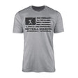 softball grandpa horizontal flag on a mens t-shirt with a black graphic