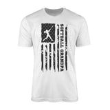 softball grandpa vertical flag on a mens t-shirt with a black graphic