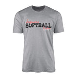 Custom Softball Mascot and Softball Player Name | Men's T-Shirt | Black Graphic