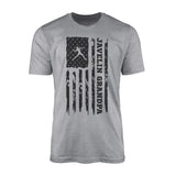 javelin grandpa vertical flag on a mens t-shirt with a black graphic