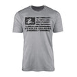 hurdles grandpa horizontal flag on a mens t-shirt with a black graphic