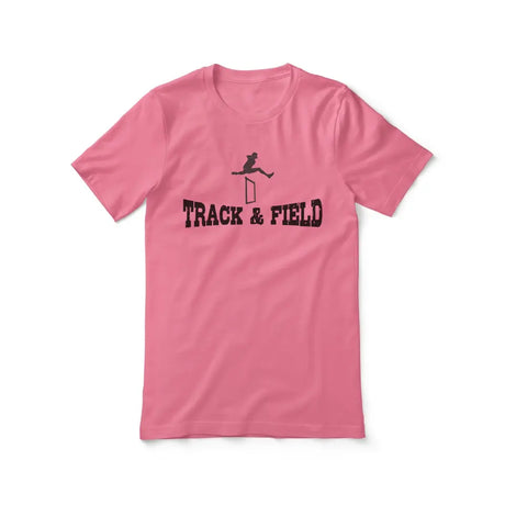 basic hurdles with hurdler icon on a unisex t-shirt with a black graphic