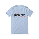 custom hurdles mascot and hurdler name on a unisex t-shirt with a black graphic