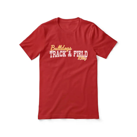 custom hurdles mascot and hurdler name on a unisex t-shirt with a white graphic