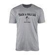 hurdles dad with hurdler icon and hurdler name on a mens t-shirt with a black graphic