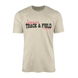 custom hurdles mascot and hurdler name on a mens t-shirt with a black graphic