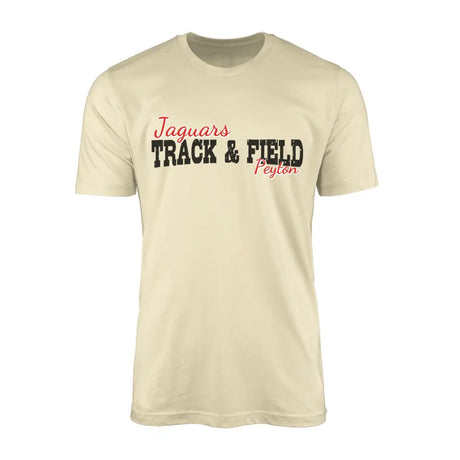 custom hurdles mascot and hurdler name on a mens t-shirt with a black graphic