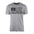 pole vault dad horizontal flag on a mens t-shirt with a black graphic