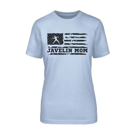 javelin mom horizontal flag on a unisex t-shirt with a black graphic