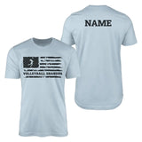 volleyball grandpa horizontal flag with volleyball player name on a mens t-shirt with a black graphic