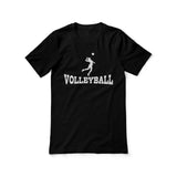 basic volleyball with volleyball player icon on a unisex t-shirt with a white graphic