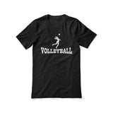 basic volleyball with volleyball player icon on a unisex t-shirt with a white graphic