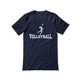 basic volleyball with volleyball player icon on a unisex t-shirt with a white graphic