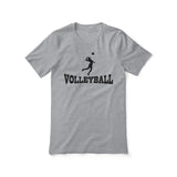 basic volleyball with volleyball player icon on a unisex t-shirt with a black graphic