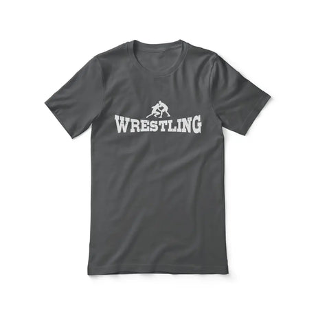 basic wrestling with wrestler icon on a unisex t-shirt with a white graphic