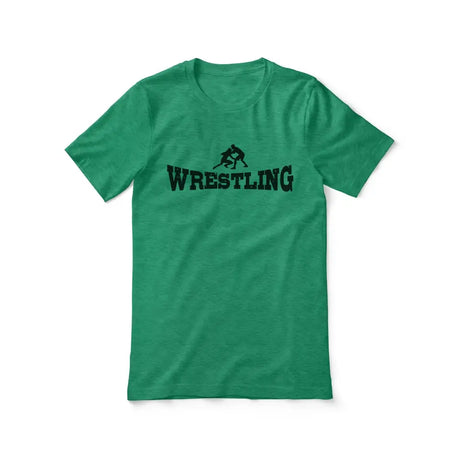 basic wrestling with wrestler icon on a unisex t-shirt with a black graphic