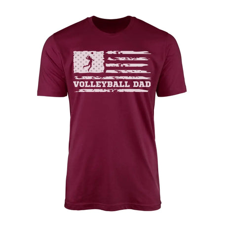 Volleyball Dad Horizontal Flag on a Men's T-Shirt with a White Graphic