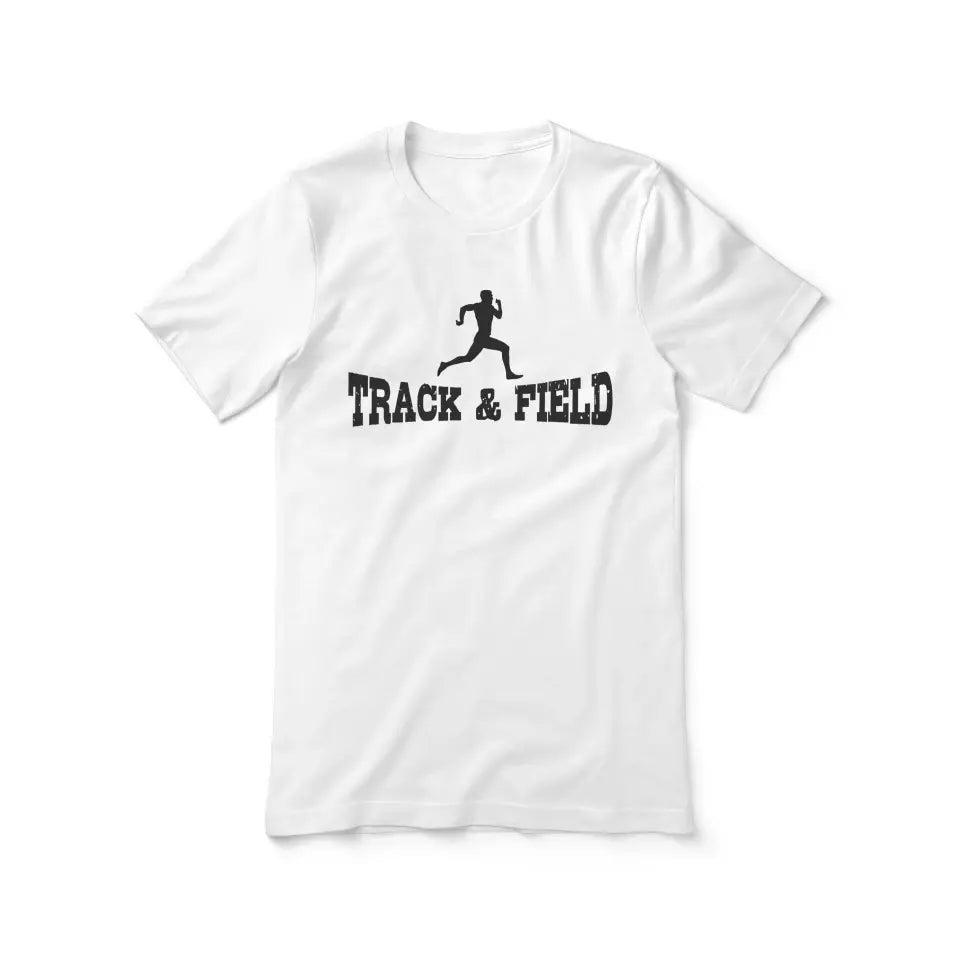 basic sprint with sprinter icon on a unisex t-shirt with a black graphic