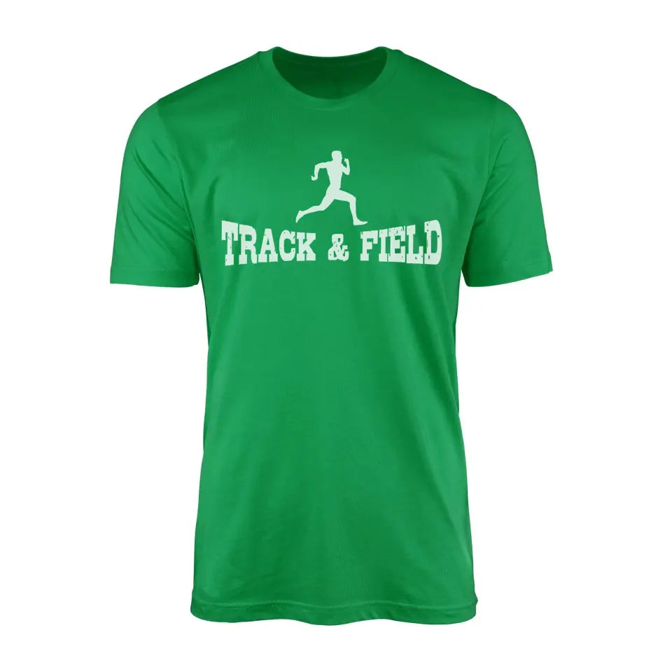 basic sprint with sprinter icon on a mens t-shirt with a white graphic