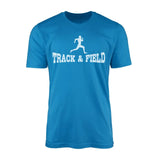 basic sprint with sprinter icon on a mens t-shirt with a white graphic