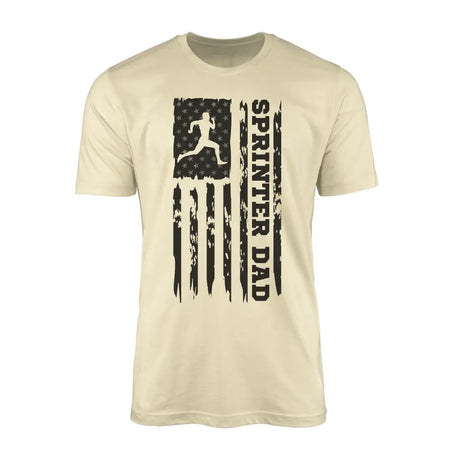 sprint dad vertical flag on a mens t-shirt with a black graphic