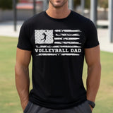 Volleyball Dad Horizontal Flag on a Men's T-Shirt with a White Graphic