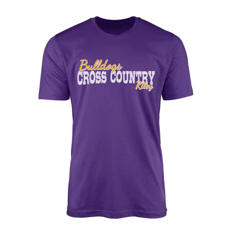 Custom Cross Country Mascot and Cross Country Runner Name on a Men's T-Shirt with a White Graphic