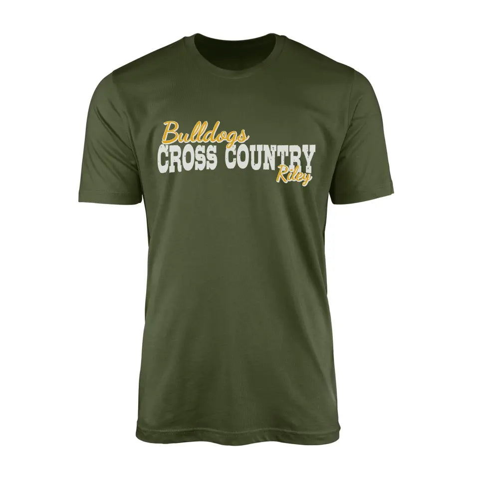 Custom Cross Country Mascot and Cross Country Runner Name | Men's T-Shirt | White Graphic