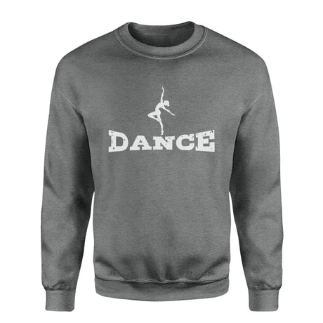 basic dance with dancer icon on a sweatshirt with a white graphic