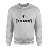 basic dance with dancer icon on a sweatshirt with a black graphic