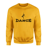 basic dance with dancer icon on a sweatshirt with a black graphic