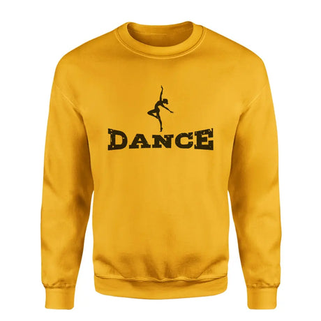 basic dance with dancer icon on a sweatshirt with a black graphic