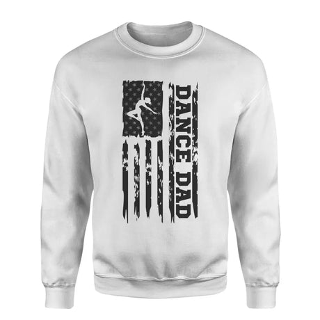 dance dad vertical flag on a sweatshirt with a black graphic